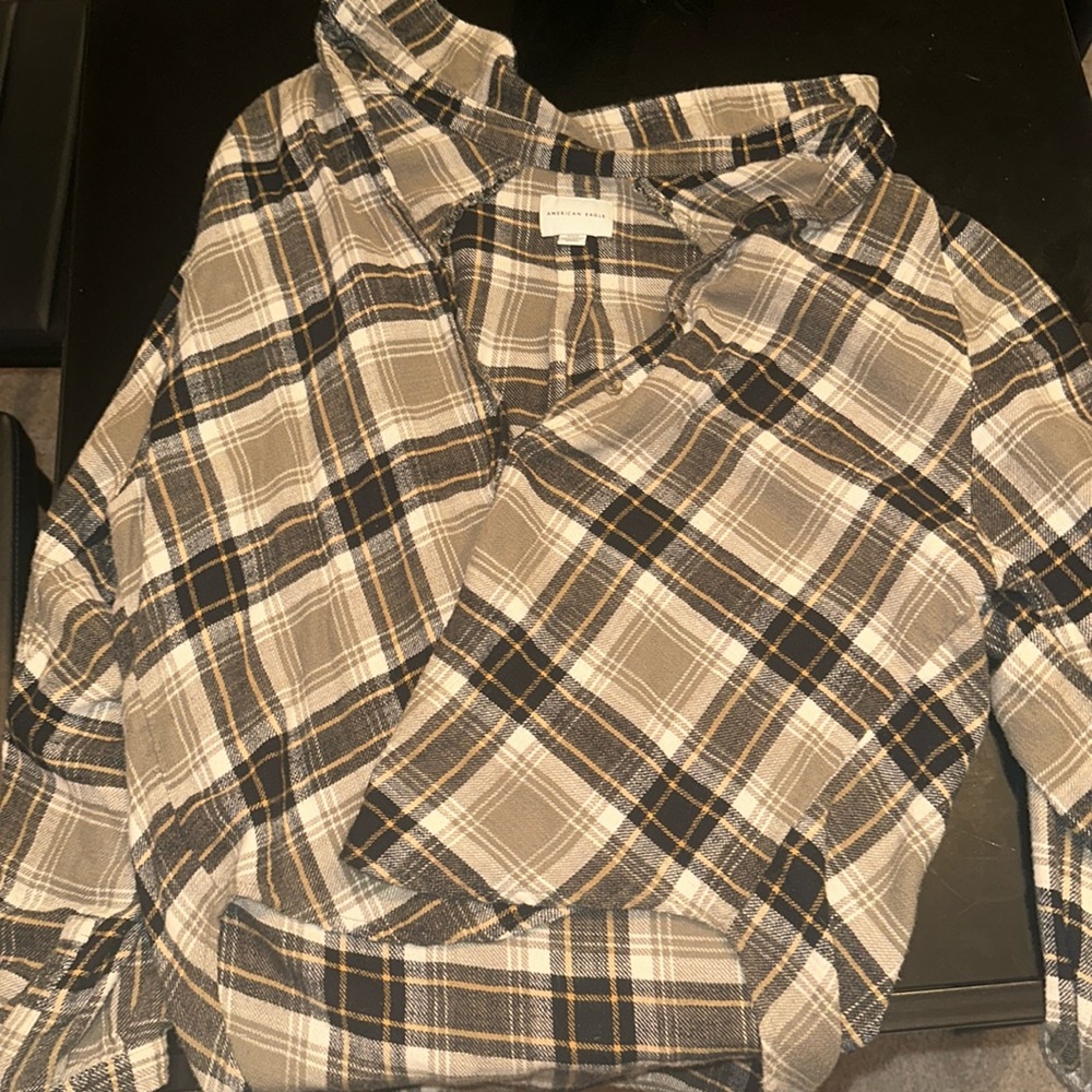 fall inspired american eagle flannel